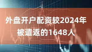 外盘开户配资较2024年被遣返的1648人